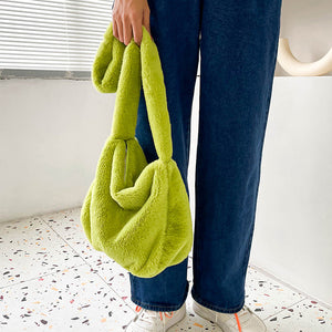 Neon Fuzzy Bag-Handbags-MAUV STUDIO-STREETWEAR-Y2K-CLOTHING
