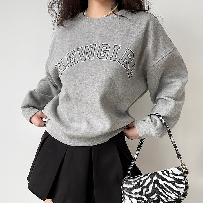 New Girl Vintage Sweatshirt-Sweaters-MAUV STUDIO-STREETWEAR-Y2K-CLOTHING