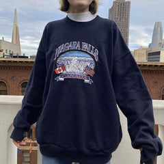 Niagara Falls Embroidery Sweatshirt-Hoodies-MAUV STUDIO-STREETWEAR-Y2K-CLOTHING