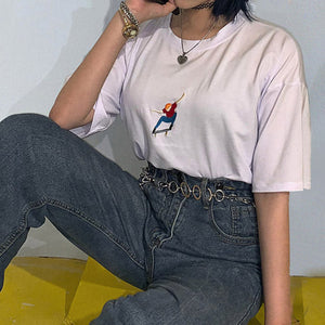 Nollie Embroidered Tee-T-Shirts-MAUV STUDIO-STREETWEAR-Y2K-CLOTHING