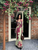 Off Shoulder Mesh Maxi Dress view 6 | MAUVSTUDIO®
