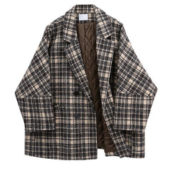 Old Money Plaid Jacket-Jackets-MAUV STUDIO-STREETWEAR-Y2K-CLOTHING