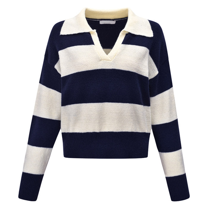 Old Money Striped Pullover-Sweaters-MAUV STUDIO-STREETWEAR-Y2K-CLOTHING