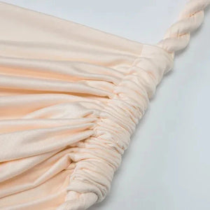 One Shoulder Ruched Maxi Dress view 5 | MAUVSTUDIO®