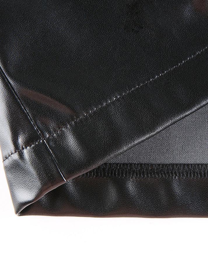 PU Leather Casual Blazer Jacket-Jackets-MAUV STUDIO-STREETWEAR-Y2K-CLOTHING