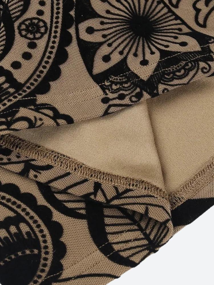 Paisley Cut Out Mini Dress view 5 | MAUVSTUDIO®