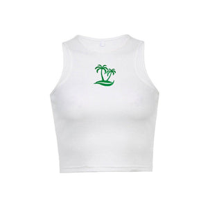 Palm Bay Embroidered Top-Tops-MAUV STUDIO-STREETWEAR-Y2K-CLOTHING