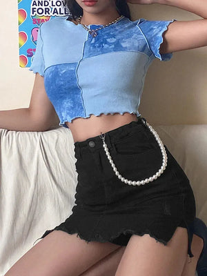 Patchwork Crop Top – MAUVSTUDIO®