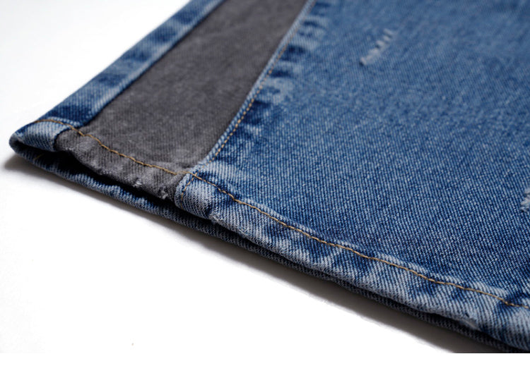 'Patchwork' jeans-Jeans-MAUV STUDIO-STREETWEAR-Y2K-CLOTHING