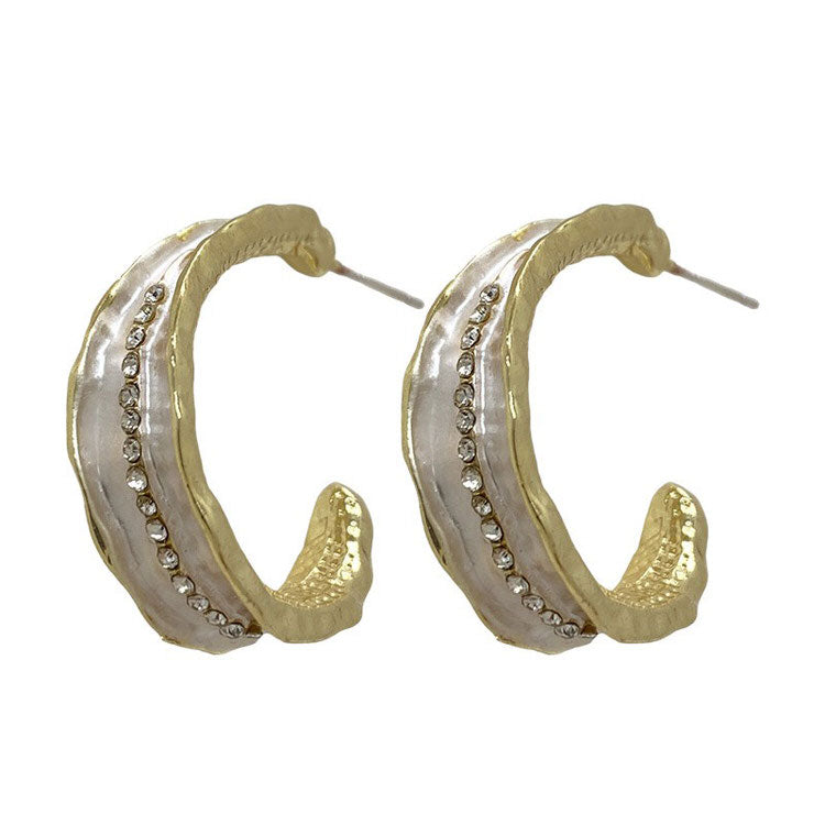 Pearl Stardust Aesthetic Earrings-Earrings-MAUV STUDIO-STREETWEAR-Y2K-CLOTHING