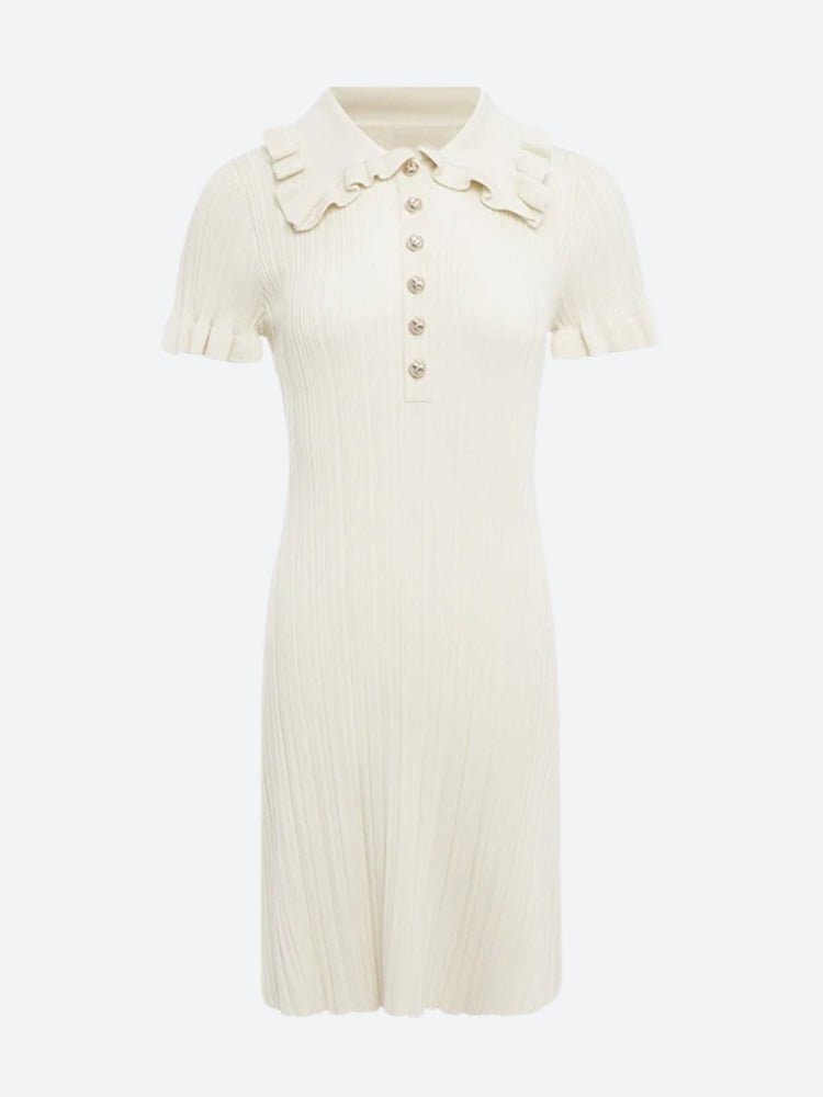 Peter Pan Collar Mini Dress view 7 | MAUVSTUDIO®