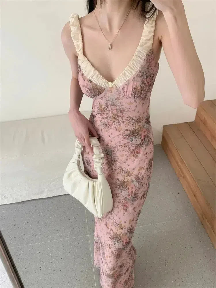 Pink Maxi Dress view 6 | MAUVSTUDIO®