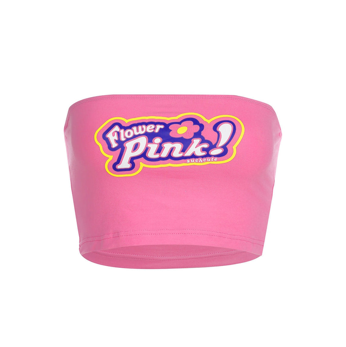 Pink Tube Top-T-Shirts-MAUV STUDIO-STREETWEAR-Y2K-CLOTHING