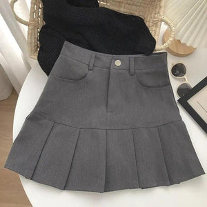 Pleated College Mini Skirt-Mauv Studio