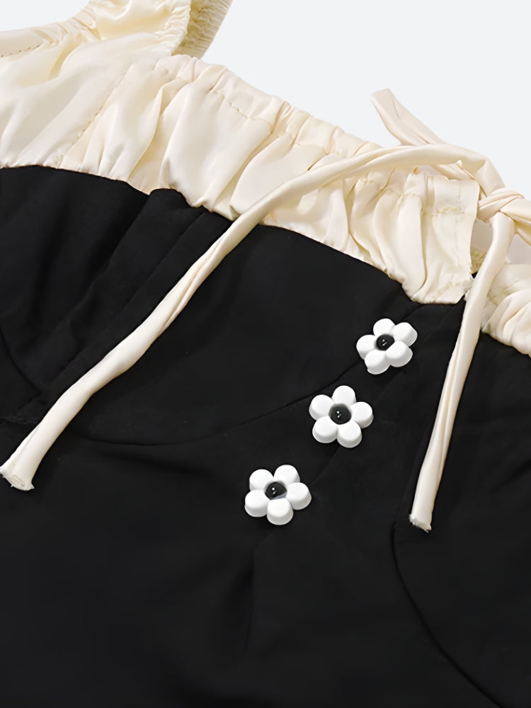 Pleated Hem Mini Dress view 4 | MAUVSTUDIO®