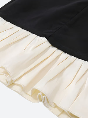 Pleated Hem Mini Dress view 5 | MAUVSTUDIO®