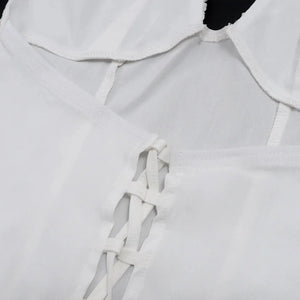 Plunge Backless Halter Top with lace trim, Y2K halter top styled with low rise bottoms