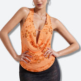 Plunge Neck Sequined Beaded Top – MAUVSTUDIO®