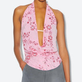 Plunge Neck Sequined Beaded Top – MAUVSTUDIO®