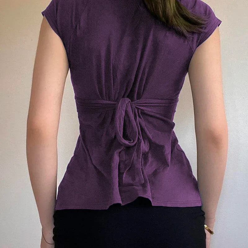 Plunge Tie Back Top – MAUVSTUDIO®