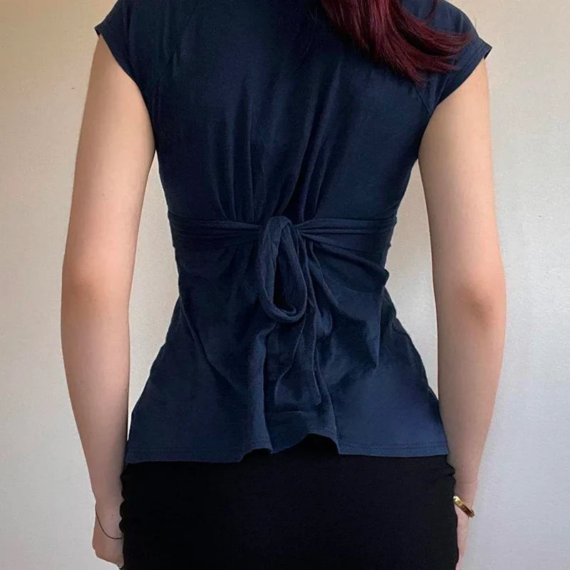 Plunge Tie Back Top – MAUVSTUDIO®