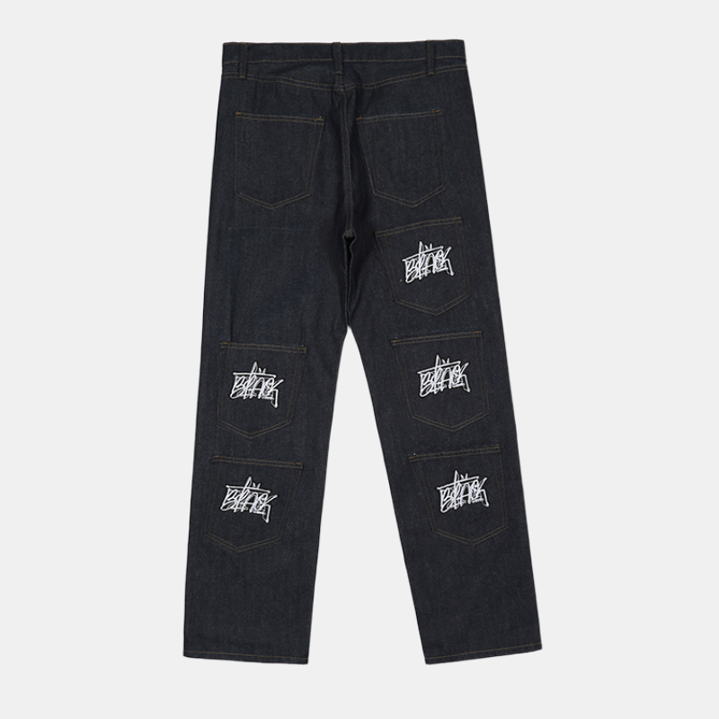 'Pocketed' Jeans-Jeans-MAUV STUDIO-STREETWEAR-Y2K-CLOTHING