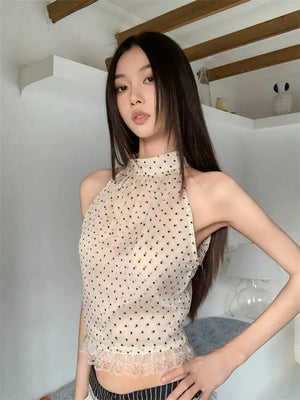 Polka Dot Halter Top – MAUVSTUDIO®