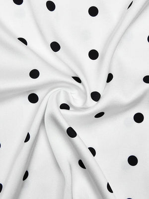 Polka Dot Lace Trim Mini Dress view 4 | MAUVSTUDIO®