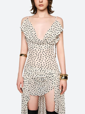 Polka Dot Mini Dress view 2 | MAUVSTUDIO®
