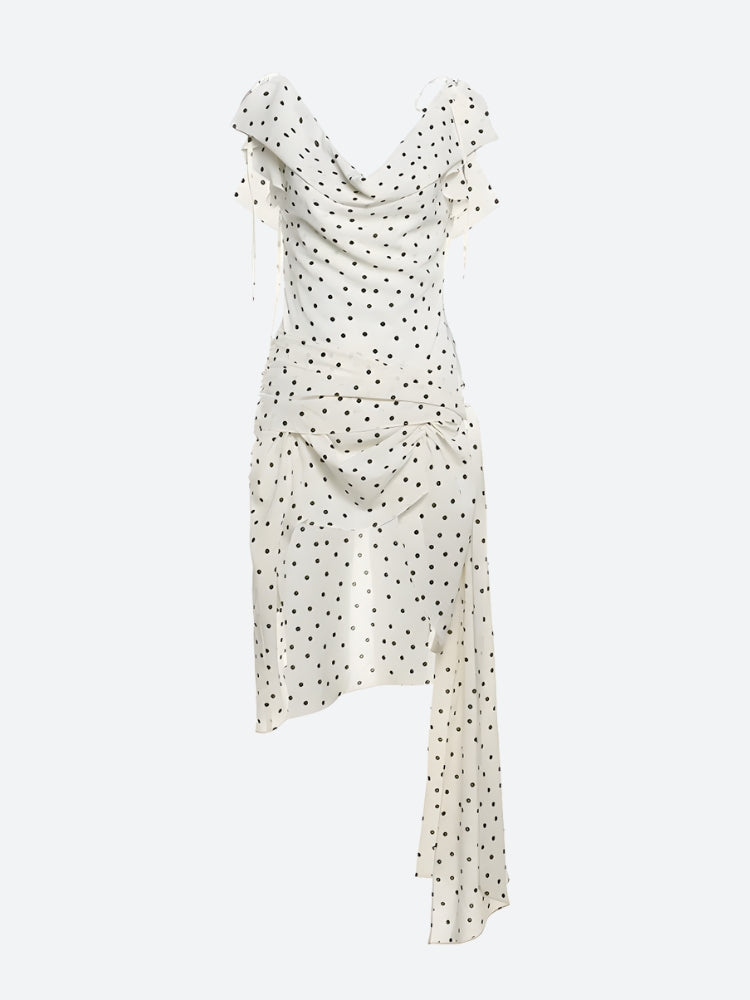 Polka Dot Mini Dress view 4 | MAUVSTUDIO®