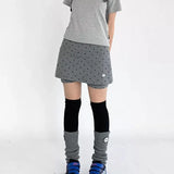 , Y2K skirt styled with a crop top