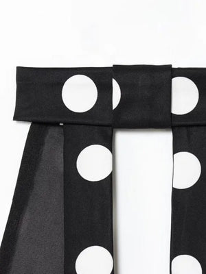 Polka Dot Top with tie detail, Y2K halter top styled with low rise bottoms