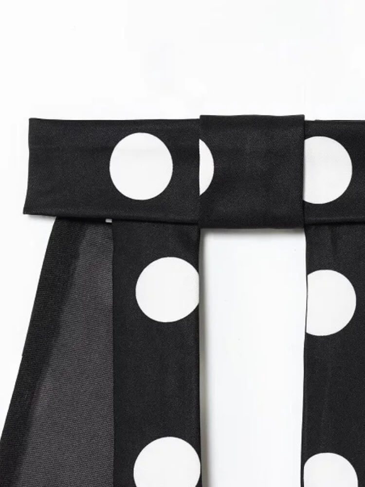 Polka Dot Top with tie detail, Y2K halter top styled with low rise bottoms