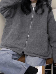 Preppy Reversible Lambswool Hooded Jacket-Jackets-MAUV STUDIO-STREETWEAR-Y2K-CLOTHING