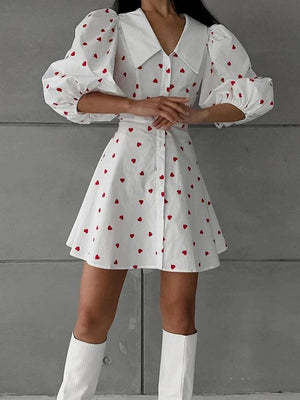 Puff Sleeve Mini Dress view 2 | MAUVSTUDIO®