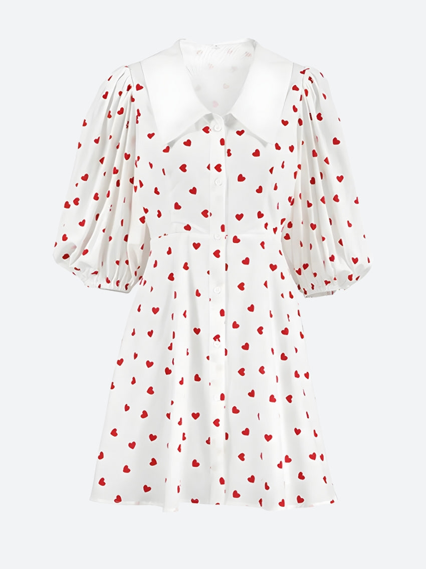 Puff Sleeve Mini Dress view 3 | MAUVSTUDIO®