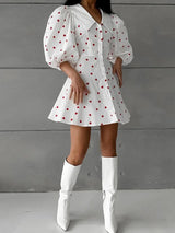 Puff Sleeve Mini Dress view 6 | MAUVSTUDIO®