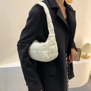 Puffer Shoulder Bag-Bags-MAUV STUDIO-STREETWEAR-Y2K-CLOTHING