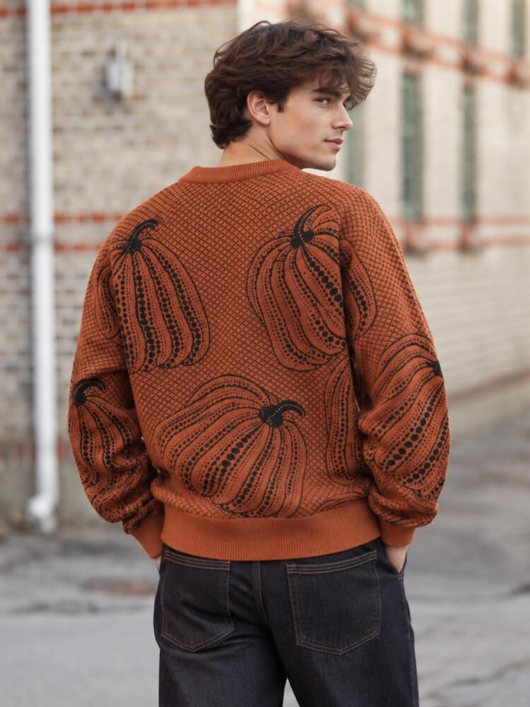Pumpkin Jacquard Sweater