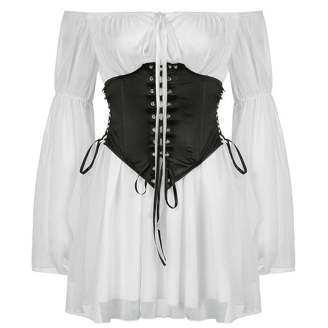 Pure Bliss Dress & Corset Co-Ord | Old Money MAUVSTUDIO Pure Bliss Dress & Corset Co-Ord | Old Money MAUVSTUDIO