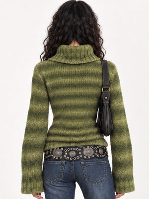 Retro Stripe Knit Sweater