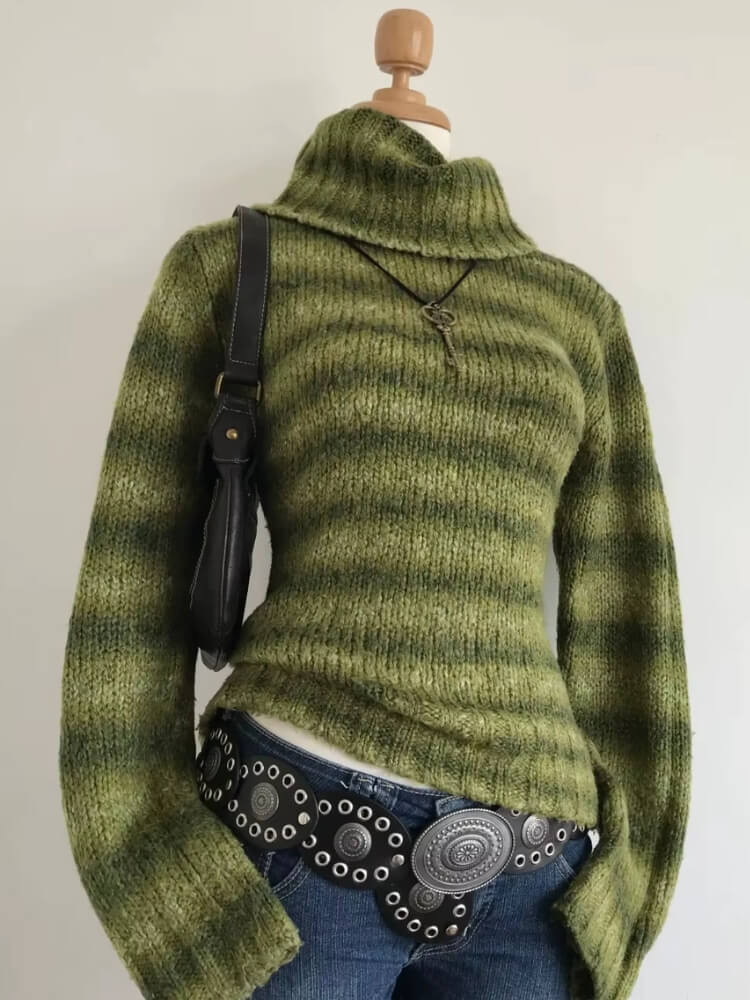 Retro Stripe Knit Sweater