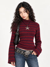 Retro Stripe Knit Sweater