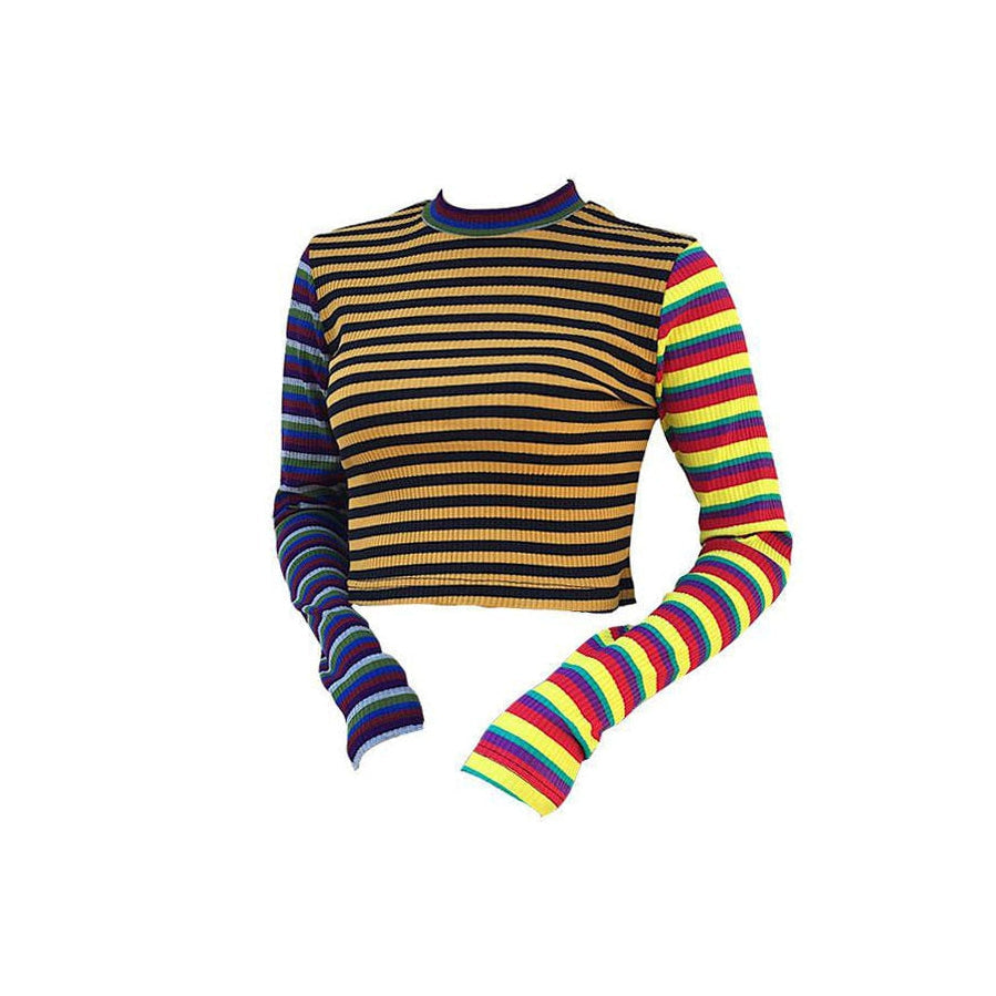 Ribbed Crop Knit-Tops-MAUV STUDIO-STREETWEAR-Y2K-CLOTHING