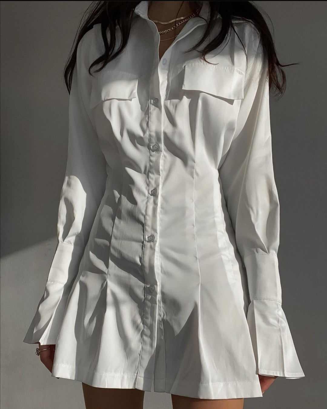 Robe chemise uni oversize "Lewis"-Dresses-MAUV STUDIO-STREETWEAR-Y2K-CLOTHING