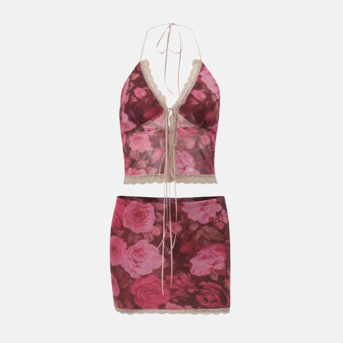 , Y2K skirt styled with a crop top