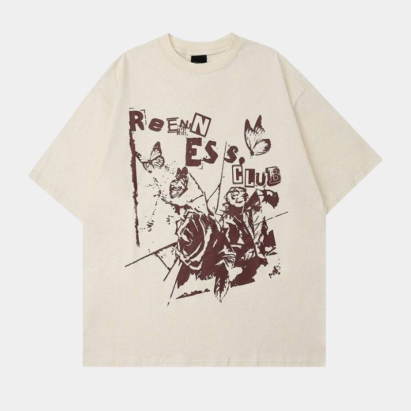 'Rose club' T shirt-T-Shirts-MAUV STUDIO-STREETWEAR-Y2K-CLOTHING