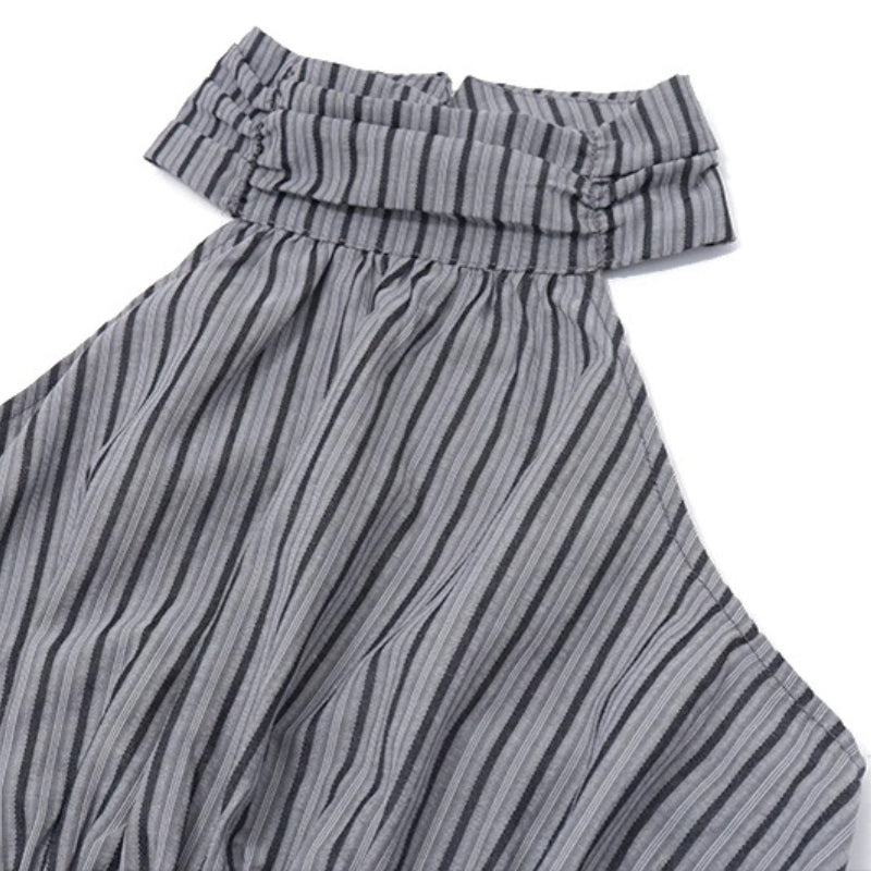 Ruched Halter Midi Dress view 3 | MAUVSTUDIO®