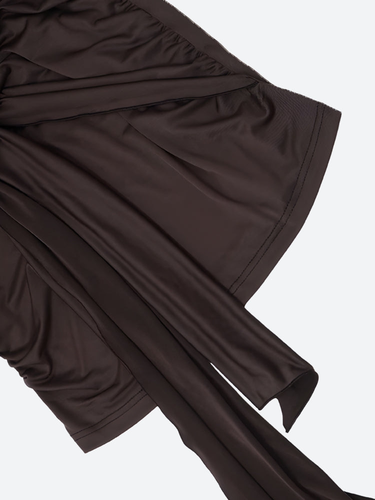 Ruched Halter Neck Mini Dress view 5 | MAUVSTUDIO®