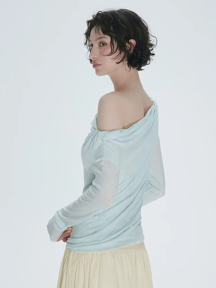 Ruched One-Shoulder Top – MAUVSTUDIO®